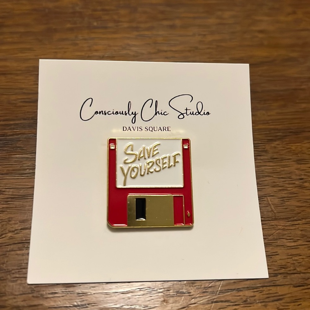 Floppy Disk Enamel Pin